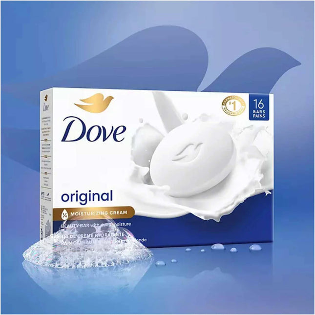 Dove Beauty Bar Soap, Original White, 3.75 oz., 16 pieces
